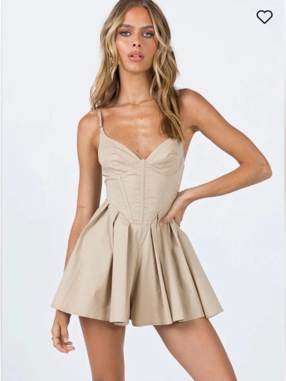 Princess Polly Malcom Romper Beige